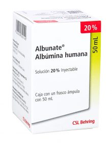 ALBUNATE 20% SOL INY FA 50ML