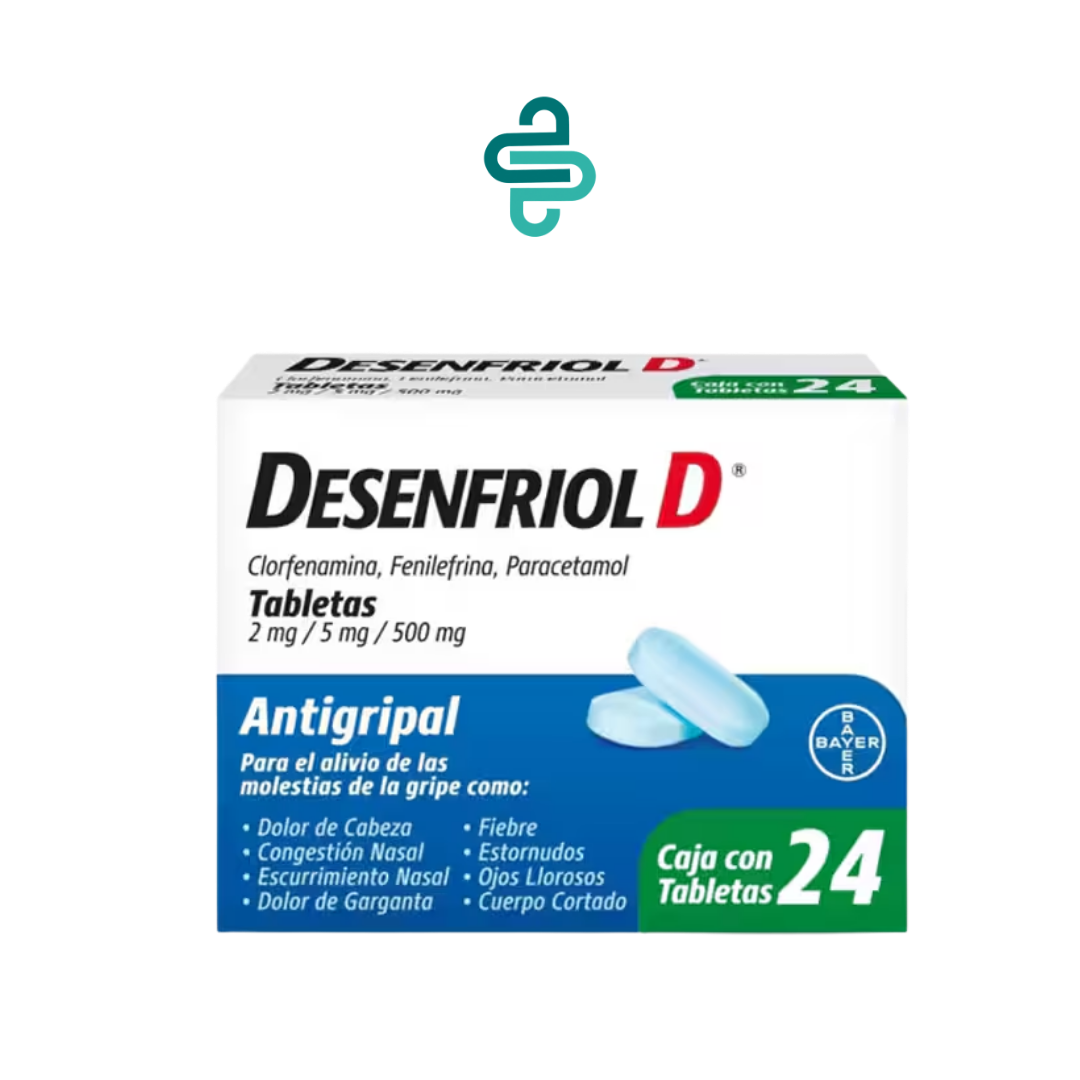 DESENFRIOL-D 2/5/500 MG 24 TAB