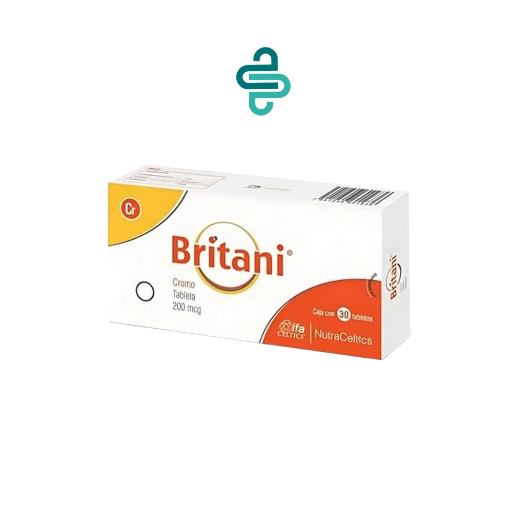 BRITANI® Cromo 200 mcg 30 Tabletas