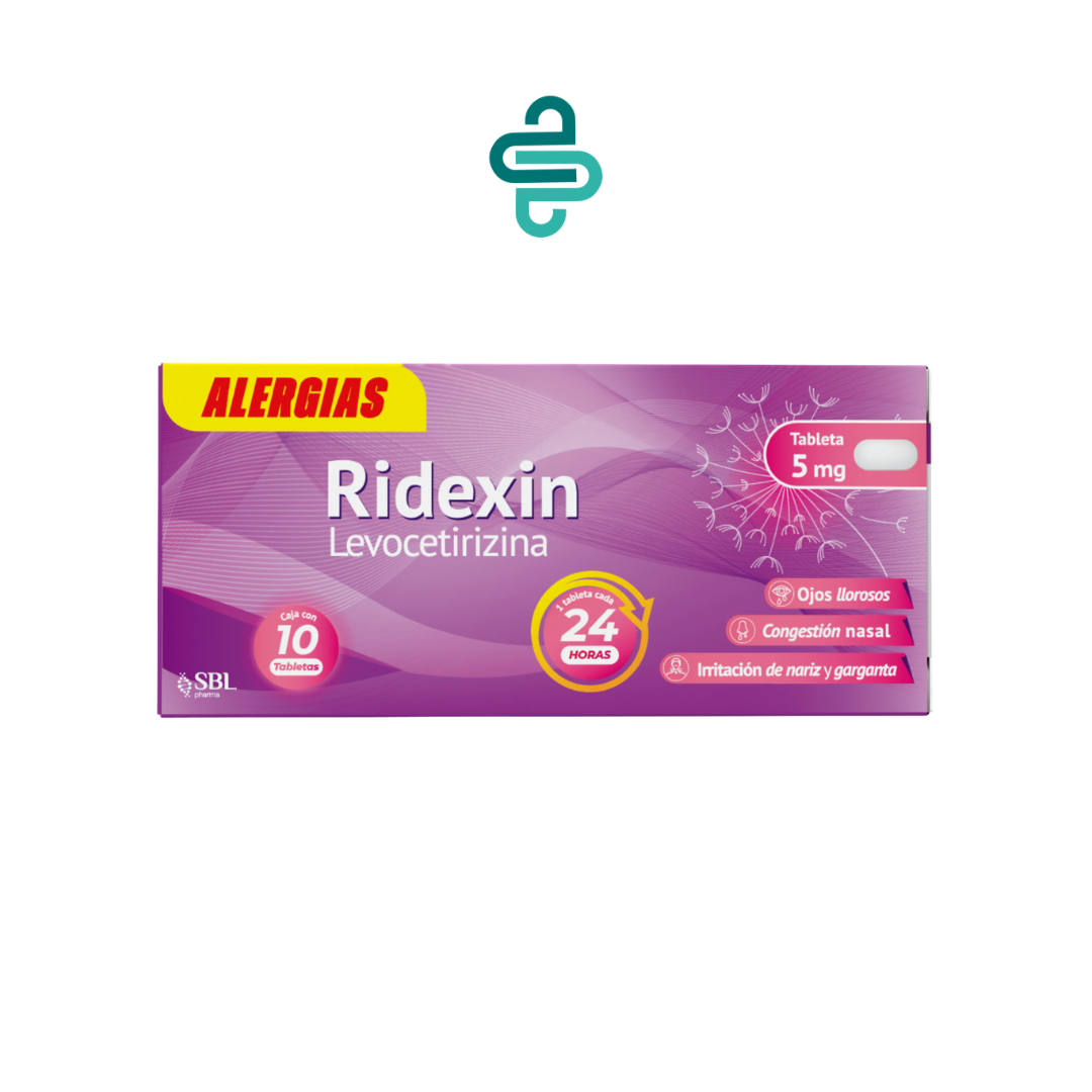 Ridexin 5 mg | Levocetirizina 5 mg | Tabletas