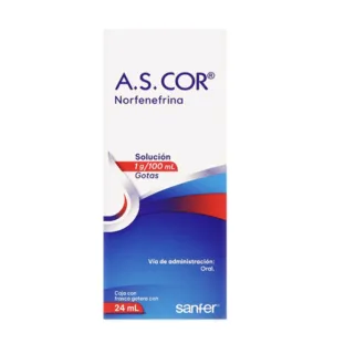 A.S.Cor Norfenefrina 1 g/100 mL Gotas 24 mL | SANFER