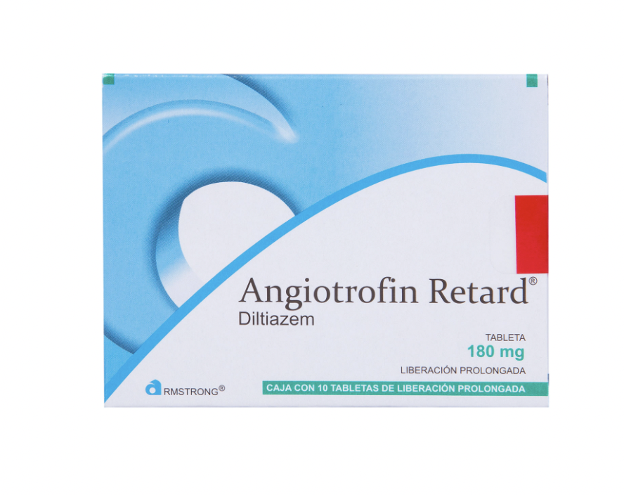 ANGIOTROFIN RETARD 180 MG DILTIAZEM C/10 TABLETAS DE LIBERACIÓN PROLONGADA